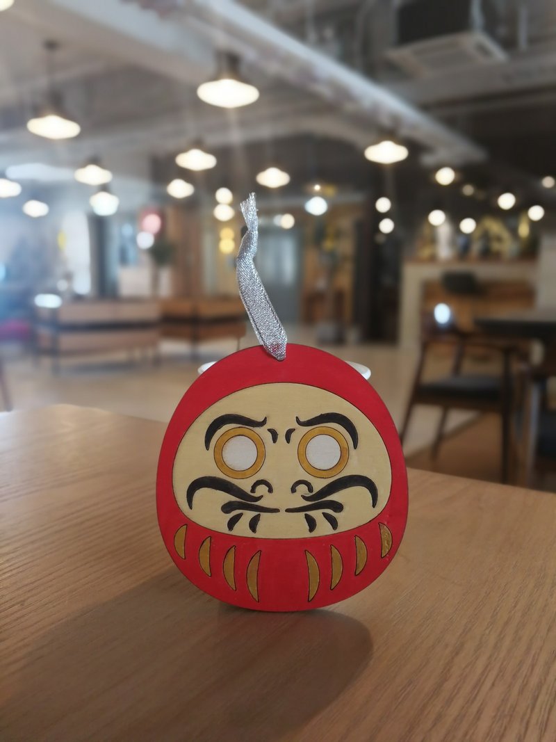 【日本达摩许愿木牌 材料包】 许愿 祝福 圣诞 生日 新年礼物 - 木工/竹艺/纸艺 - 木头 红色
