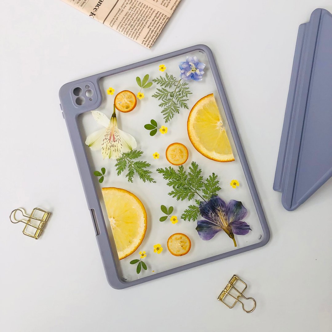 天然橙子片手作水果iPad壳 iPad Air 11寸13寸iPad Pro11寸13寸 - 平板/电脑保护壳 - 植物．花 