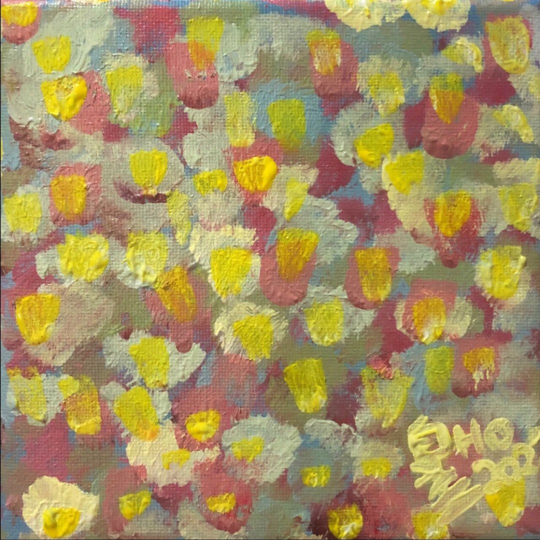 压克力画作 - 此岸繁花 - 海报/装饰画/版画 - 棉 黄色