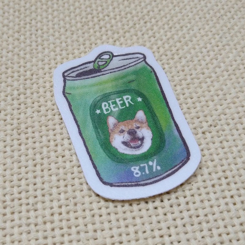 柴犬啤酒-防水车贴-行李箱贴纸_防水贴纸 - 贴纸 - 防水材质 