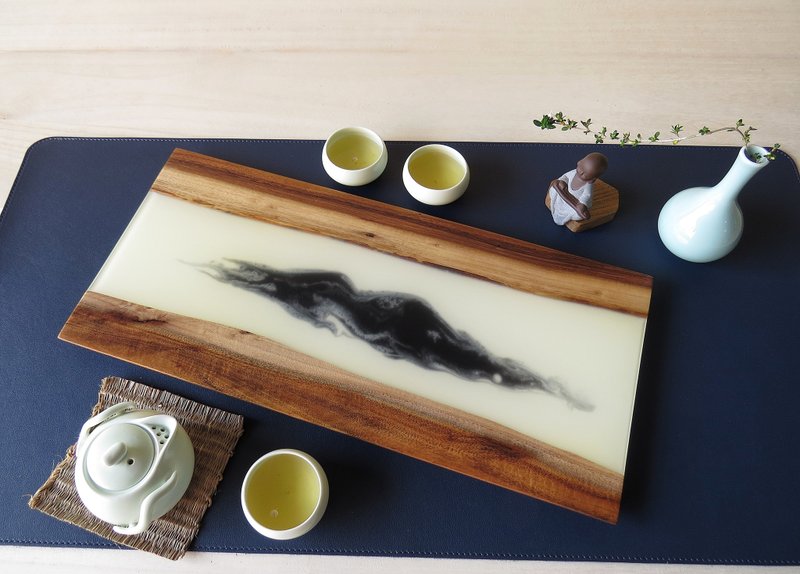 HO MOOD 解构系列—手作 原木仿石 茶盘(巫山) - 杯垫 - 木头 咖啡色