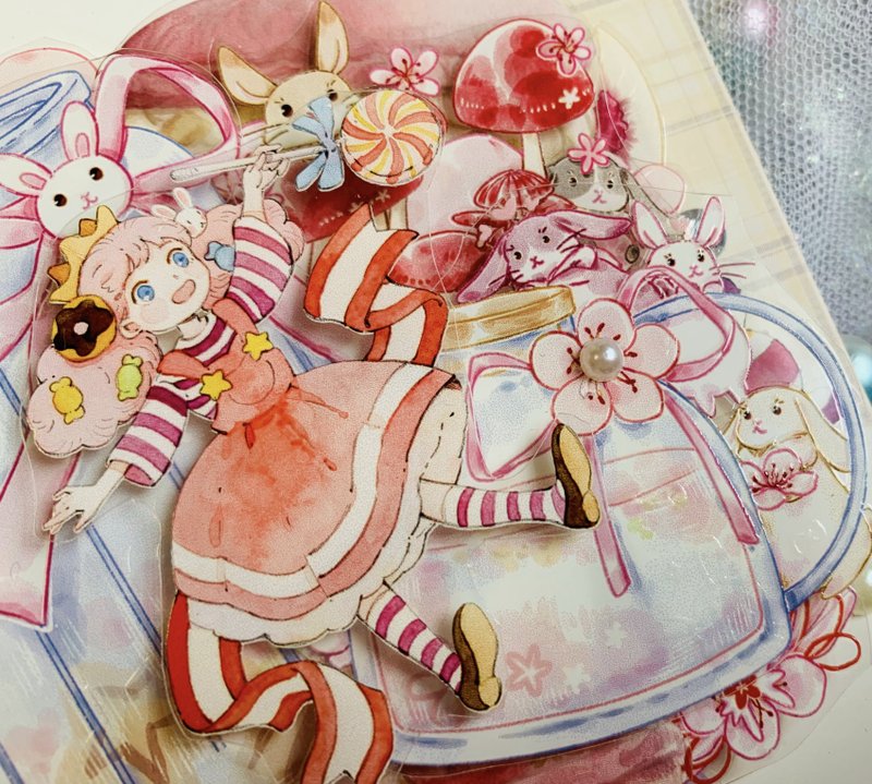 微糖马卡龙 ときめくキャンディ色 PET 和紙膠帶 台灣製 - 纸胶带 - 其他材质 多色