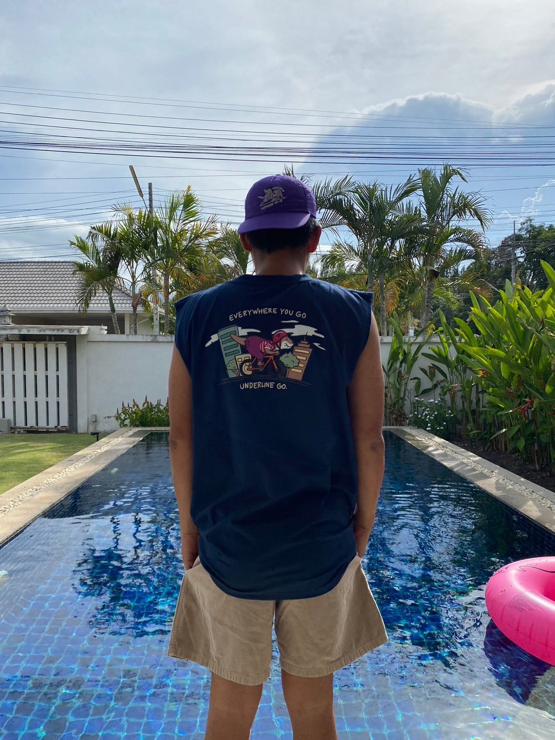 Otter Cycling Cotton Tank Top / M L / 4 色 - 男装上衣/T 恤 - 棉．麻 白色