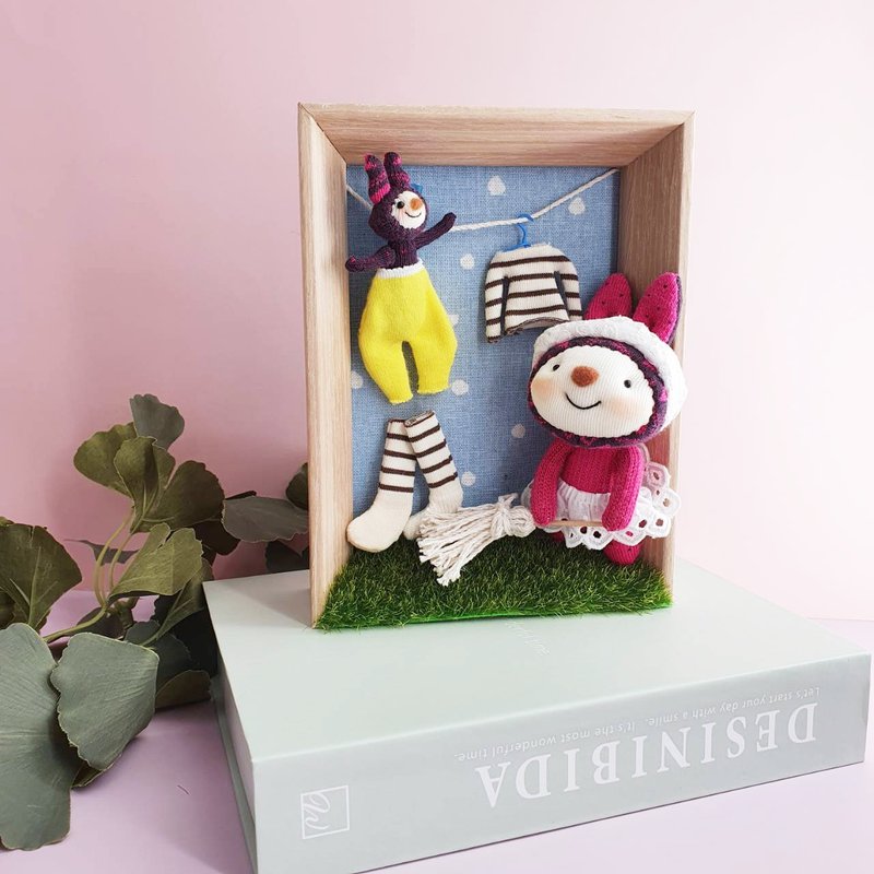 【幸运紫娃】软雕塑艺术家张紫珊作品－温暖家庭系列 袜子创作 - 摆饰 - 其他材质 