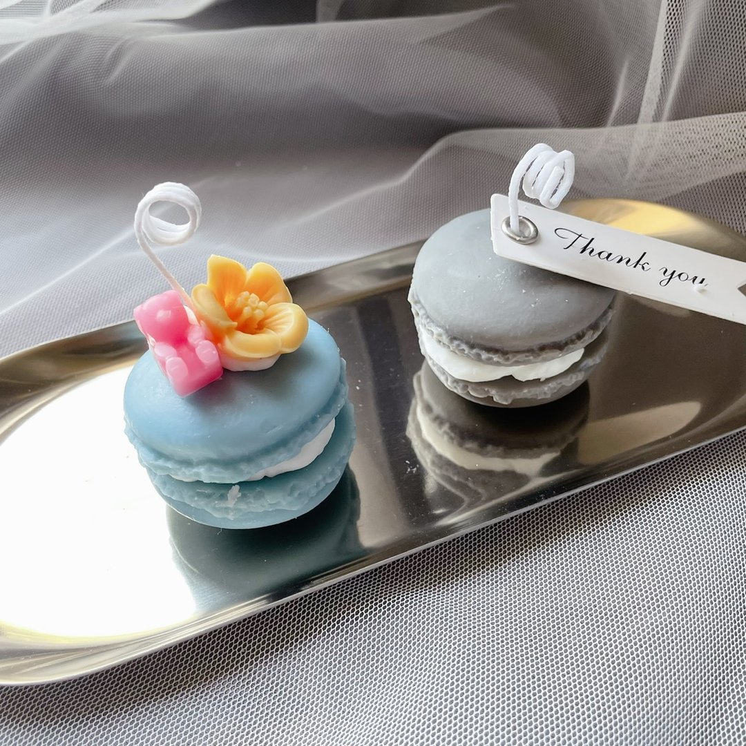 【手工制作】马卡龙蜡烛二件装 - 蜡烛/烛台 - 蜡 