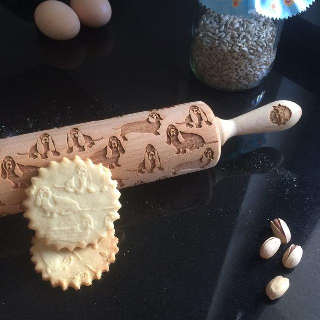 Basset hound rolling pin * BASSET HOUND - 厨房用具 - 木头 