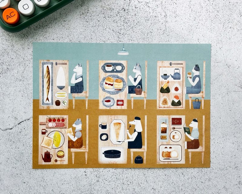 A5小海报【猫咪食堂】 - 海报/装饰画/版画 - 纸 