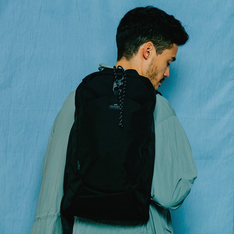 Doughnut Black Line 防泼水闪电后背包 (限宅配) - 后背包/双肩包 - 其他人造纤维 黑色