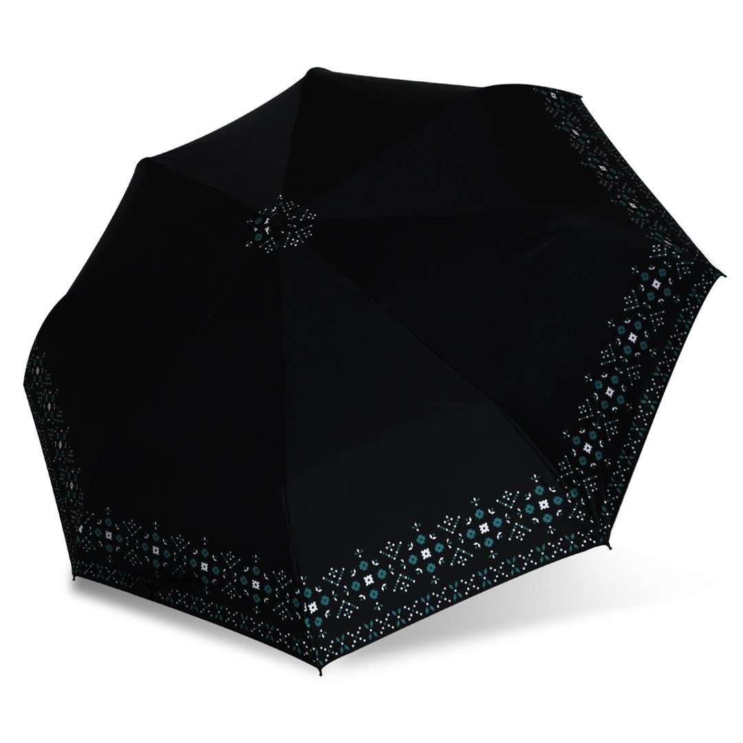 【双龙牌】降温凉感小无敌三折伞雨伞阳伞-文青几何 - 雨伞/雨衣 - 防水材质 黑色