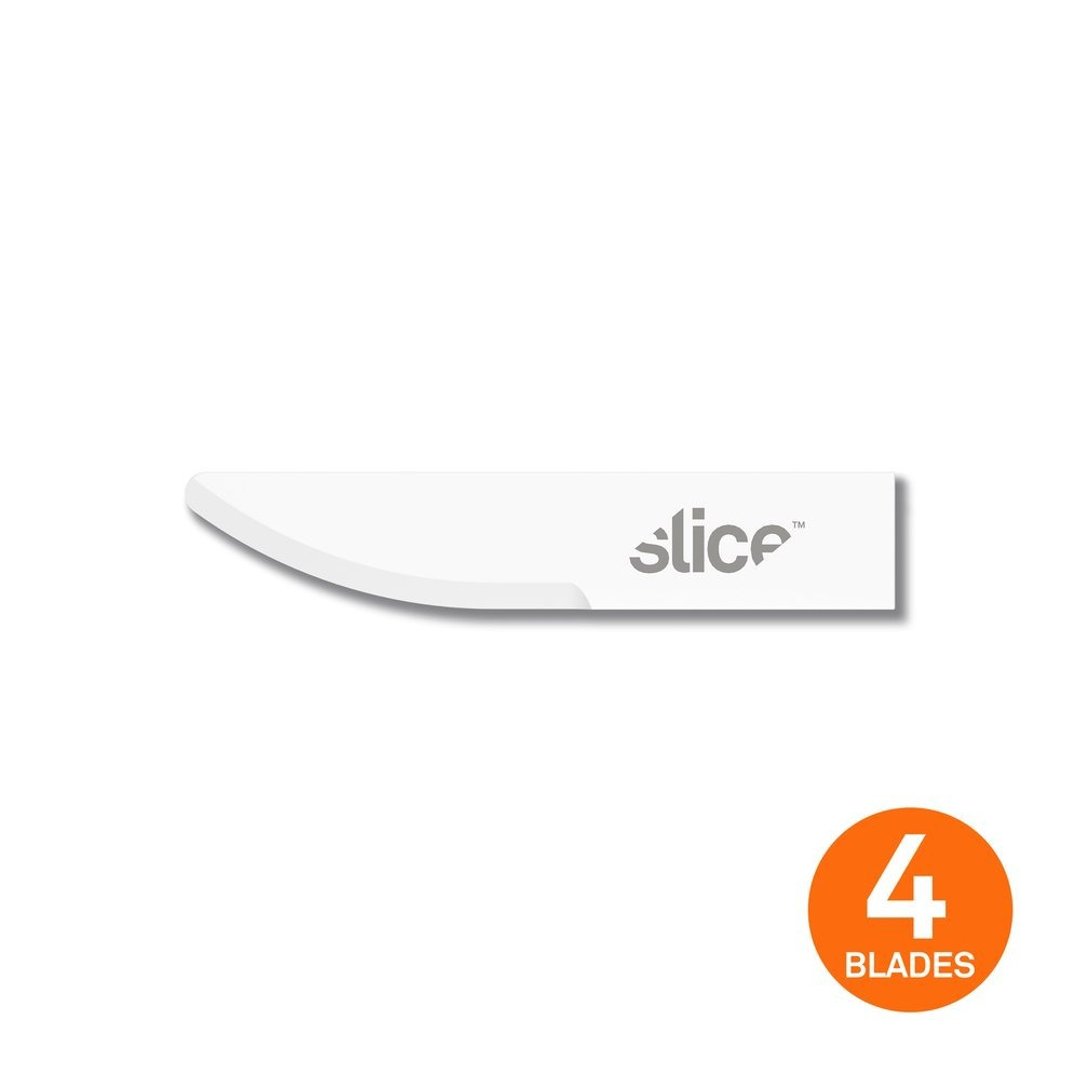 【Slice】陶瓷笔刀替刃 -圆弧型 -4入组 - 剪刀/拆信刀 - 瓷 白色