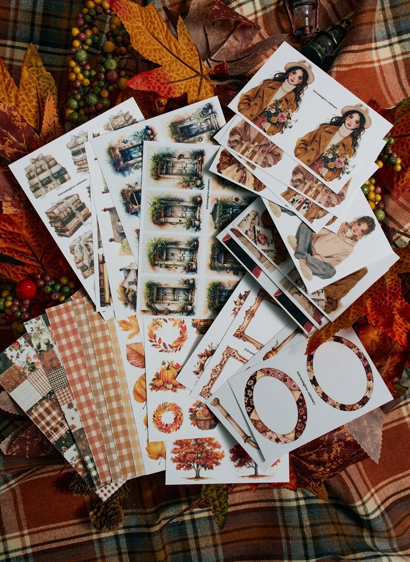 Autumn ALL IN ONE - 便条纸/标签贴 - 纸 