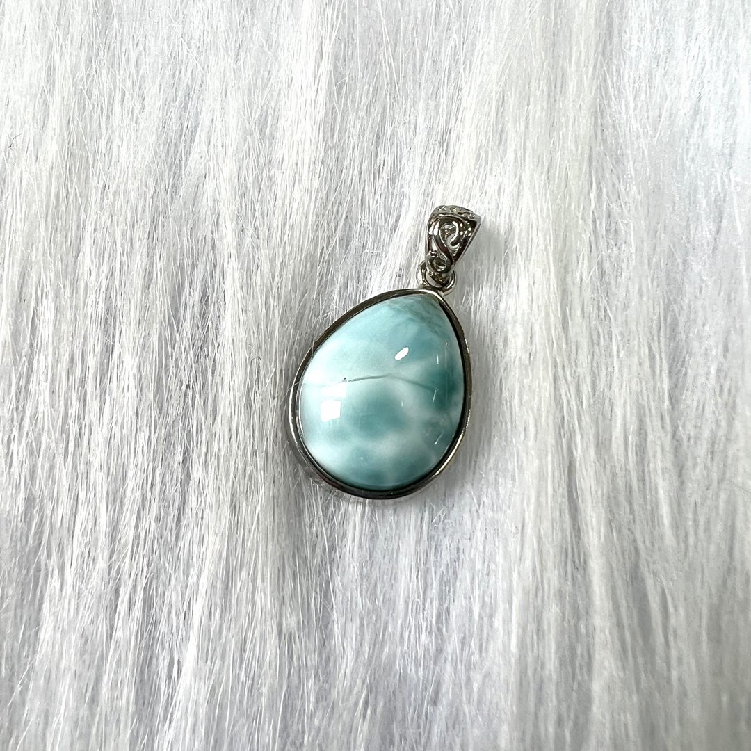 海纹石吊坠 | 水晶 | 吊坠 | 水晶吊坠 | 水晶饰物 - 项链 - 水晶 蓝色