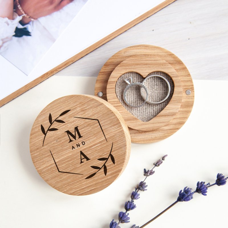 Ring bearer box for wedding ceremony | wood ring pillow | ring box | ring holder - 其他 - 木头 多色