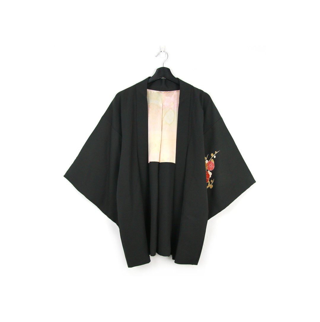 Back to Green-日本带回羽织 手绘 梅花 /vintage kimono - 女装休闲/机能外套 - 丝．绢 