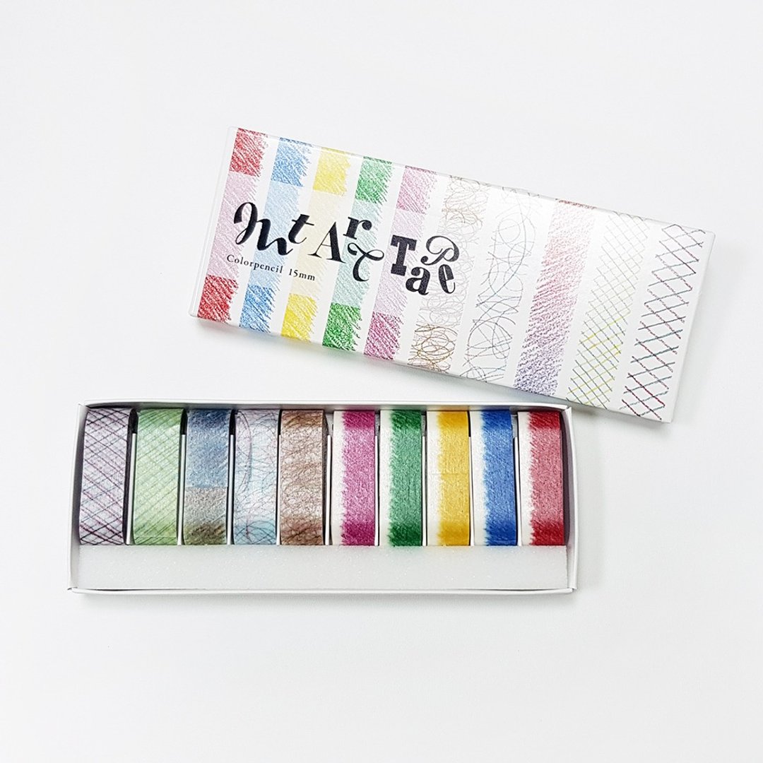 mt art tape 色铅笔纸胶带 15mm (MTART03) - 纸胶带 - 纸 多色