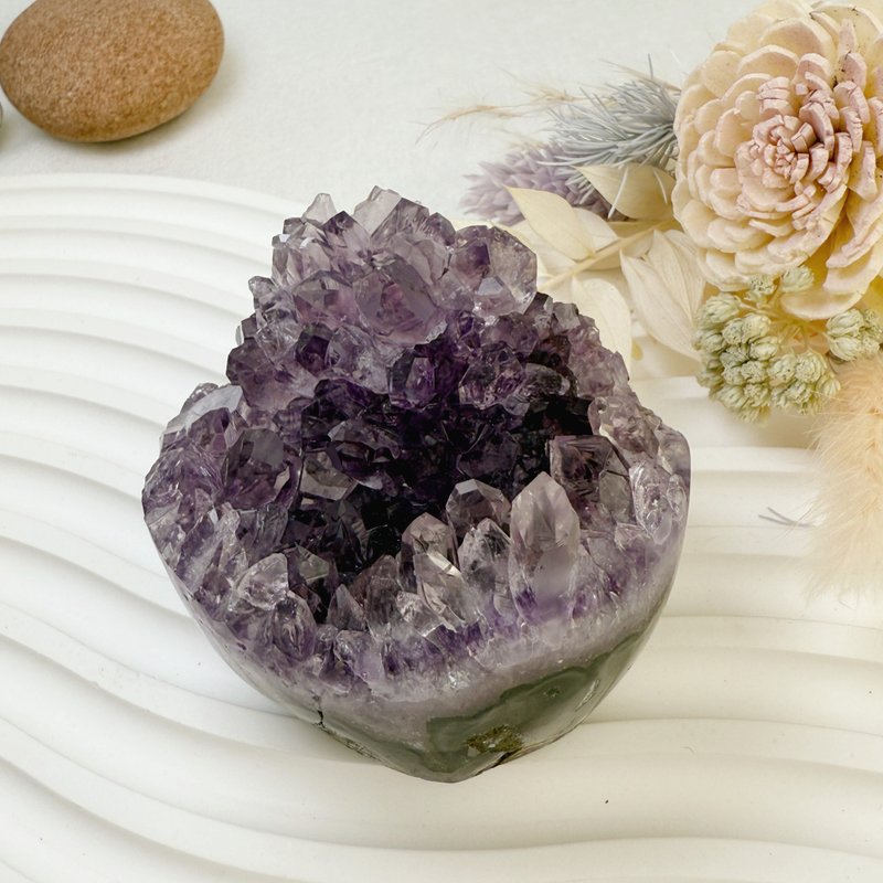 聚财聚气/净化磁场-原矿旺花紫晶镇摆件 - 摆饰 - 水晶 