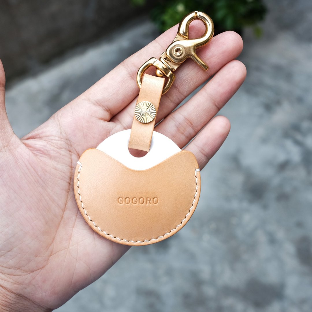 【吉.co】意大利 植鞣 原色buttero  gogoro GOGORO 钥匙圈 钥匙皮套 可印英文名字与数字 - 钥匙链/钥匙包 - 真皮 