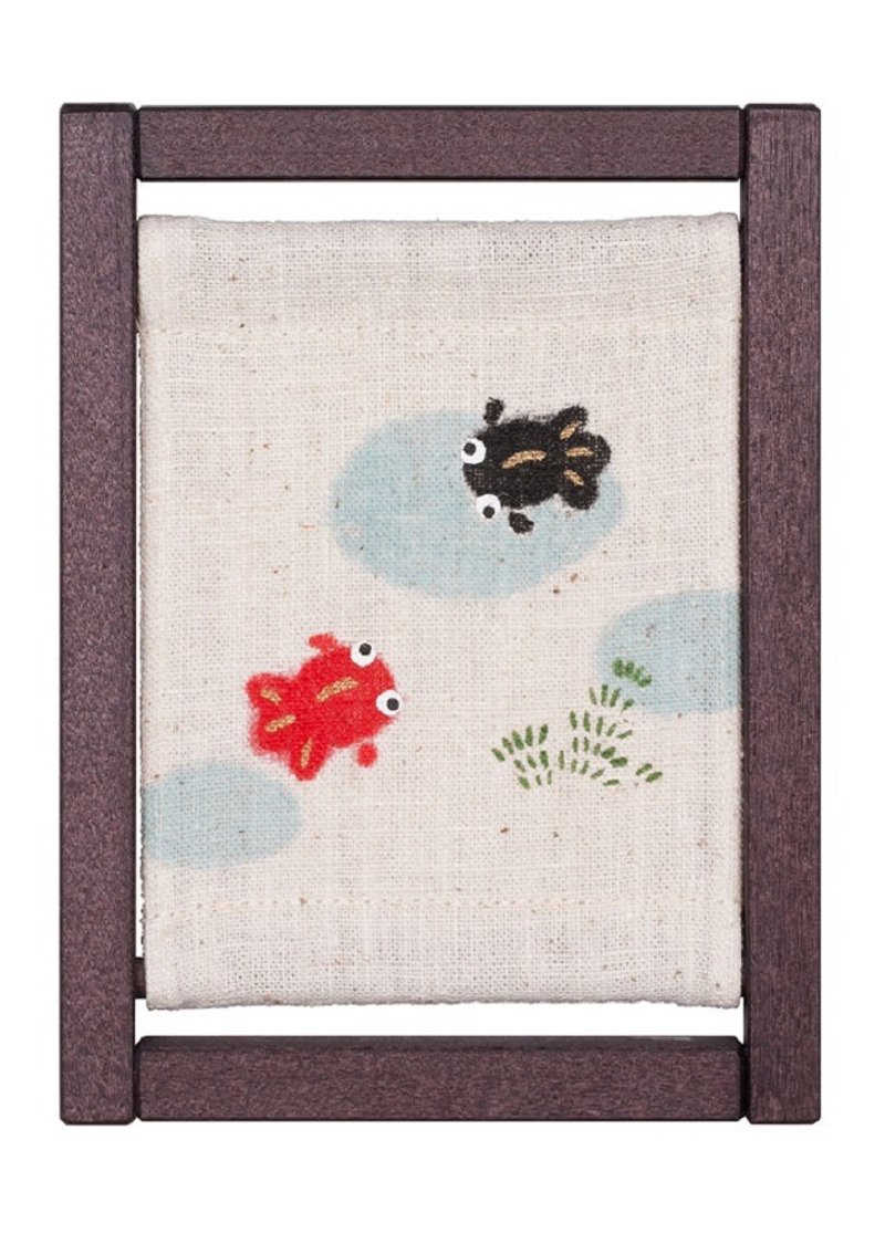 京都手绘亚麻画框-金鱼 - 摆饰 - 棉．麻 