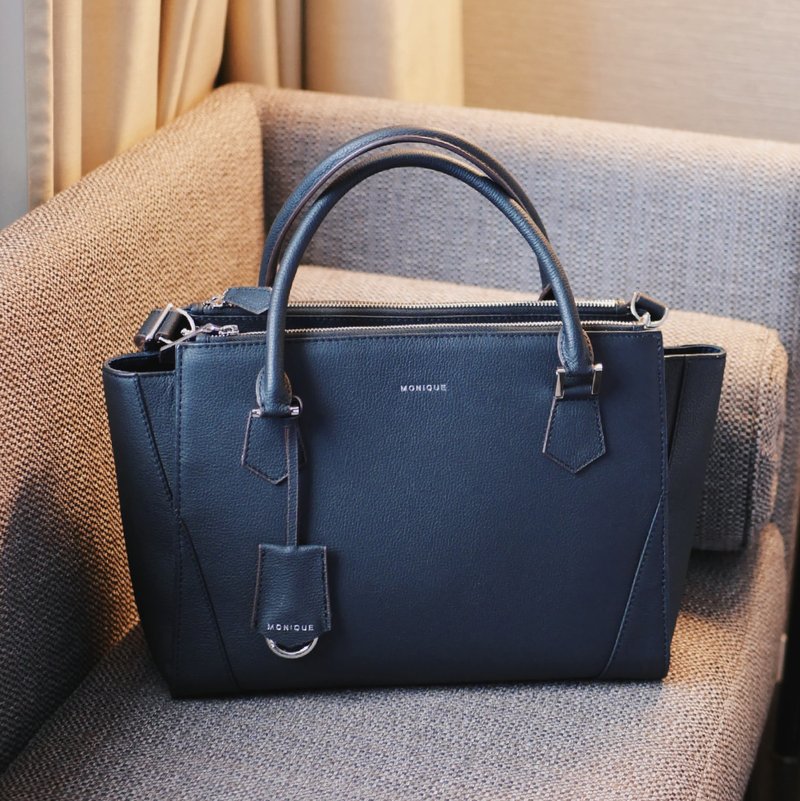 MONIQUE ATELIER - Tokyo L Tote Bag 托特包电脑包 - 手提包/手提袋 - 真皮 黑色