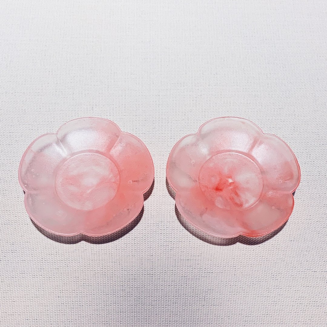 琉璃 粉彩 五瓣 梅花 杯托 - 茶具/茶杯 - 琉璃 