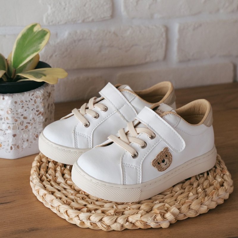 Swan天鹅童鞋-儿童简约休闲鞋3940-白 - 童装鞋 - 人造皮革 白色