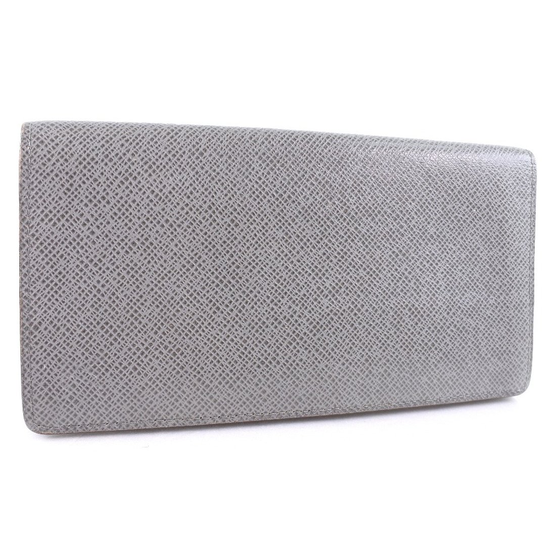 【日本直送】【LOUIS VUITTON】路易威登 Portefeuille Brazza M32653 Taiga 皮革 Glaceé (冰川灰) SP2141 男女通用长夹【二手】 - 皮夹/钱包 - 真皮 灰色