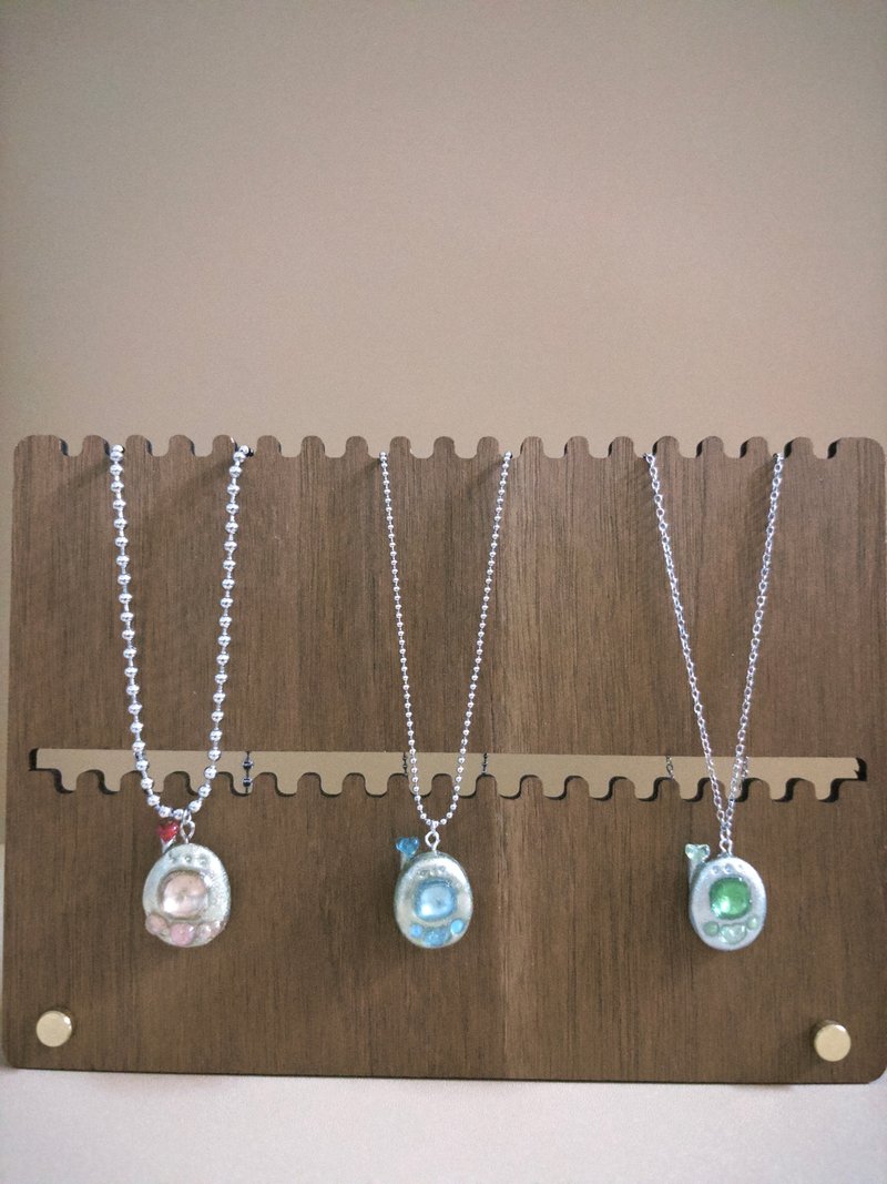 电子鸡项链 - 项链 - 树脂 银色