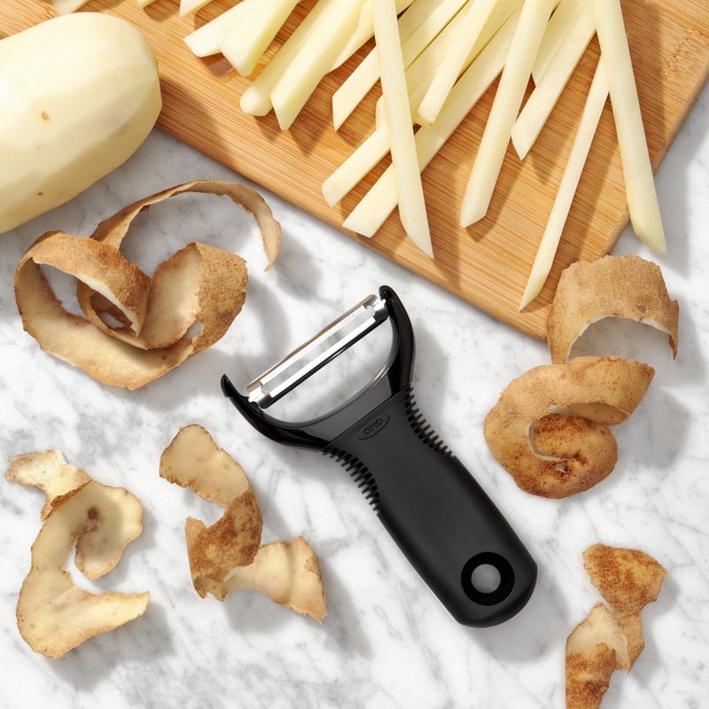 OXO Y型蔬果削皮器 - 厨房用具 - 不锈钢 白色