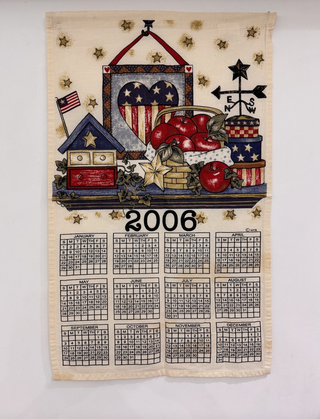 诞生年份 布历2006 美国早期年份布面茶巾 系列 - 门帘/门牌 - 棉 多色