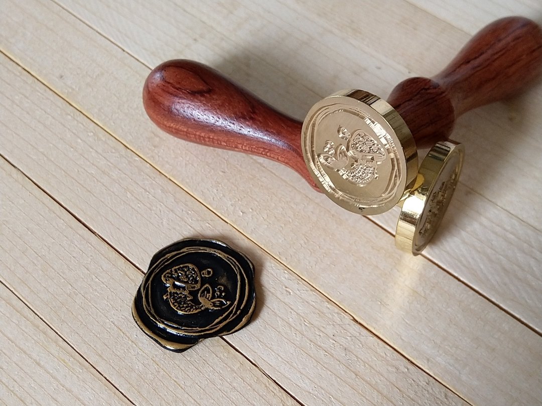 Mr.Bird 蘑菇鱼尾 封蜡章 30mm - 印章/印台 - 其他金属 红色
