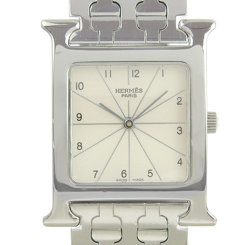 [日本直邮] 爱马仕 HERMES H 手表 腕表 HH1.510 SS银石英模拟显示银表盘女士腕表 [二手] - 女表 - 不锈钢 银色
