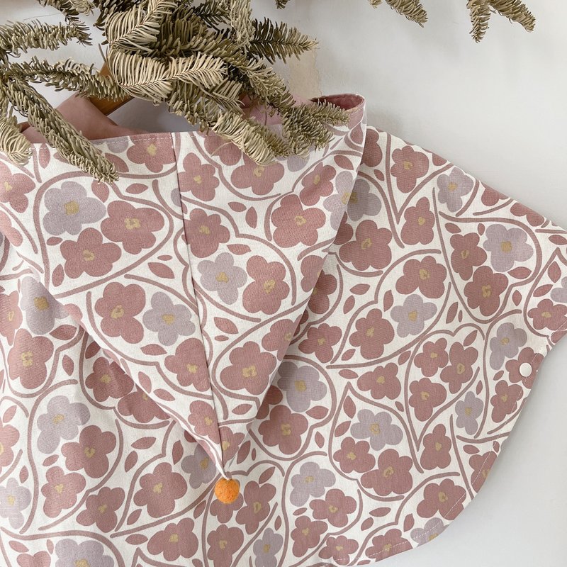 岛森家 / 精灵斗篷  / 塞内加尔精灵 - 童装外套 - 棉．麻 粉红色