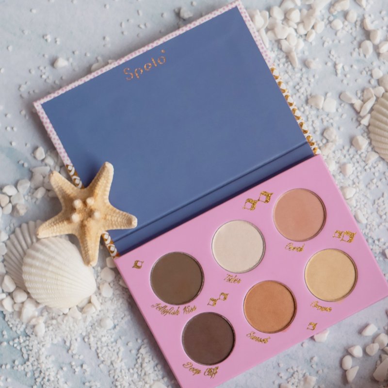 【敏感肌彩妆】梦中海洋 海洋奇想六色眼影盘 - 眼/眉部彩妆 - 环保材料 