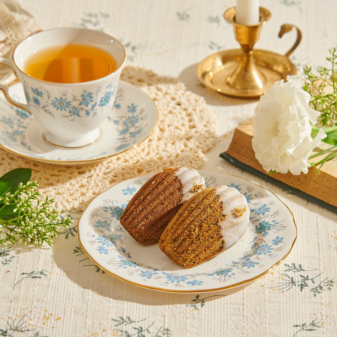 【桂花乌龙】玛德莲礼盒 8 入 - 蛋糕/甜点 - 新鲜食材 卡其色