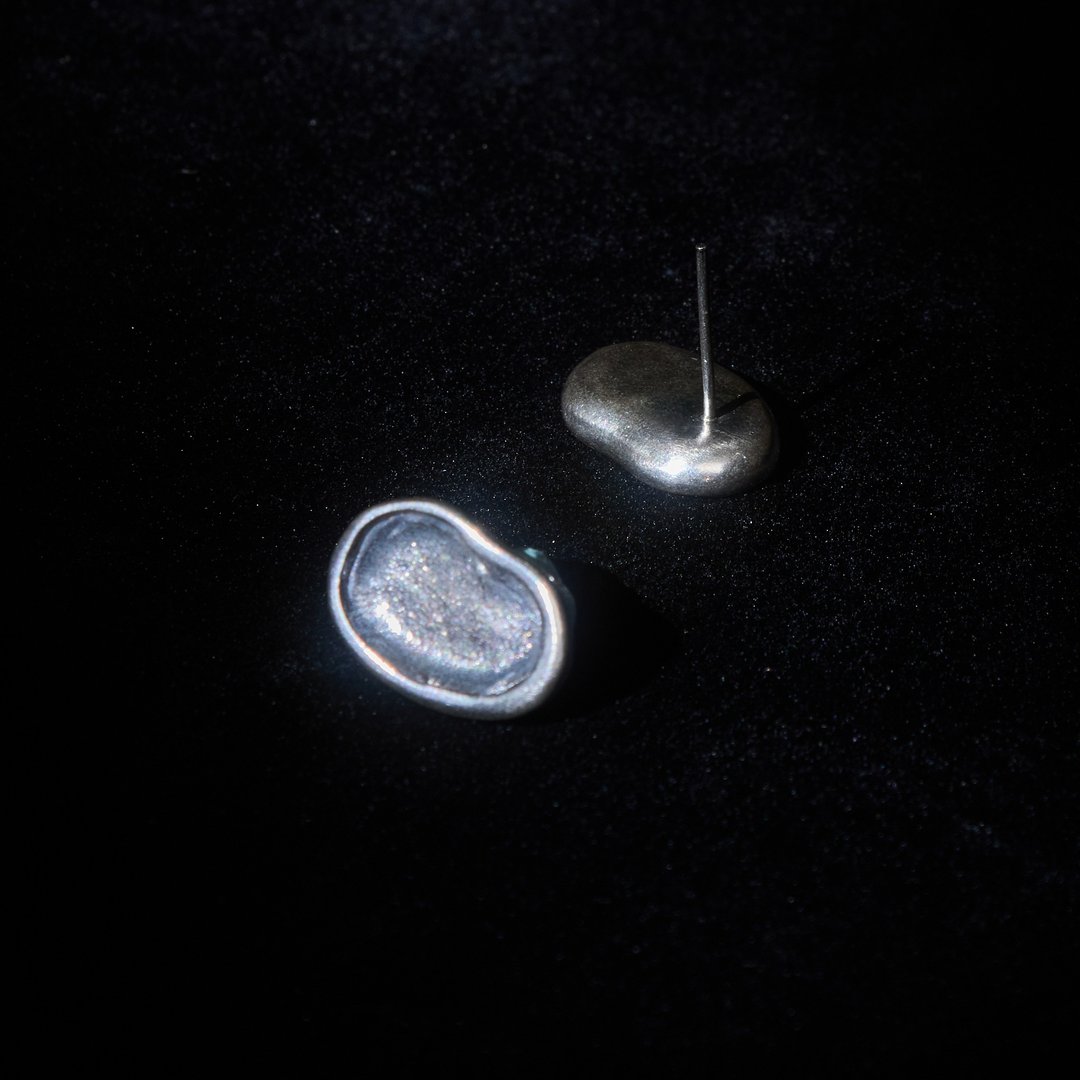 Pool Studs | 925 Sterling Silver - 耳环/耳夹 - 纯银 银色