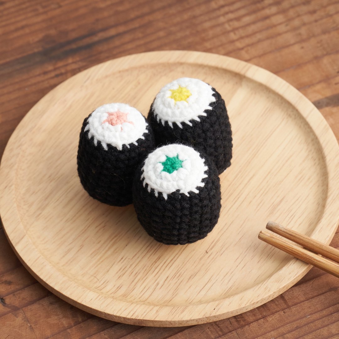pom pom sushi 针织寿司【细卷一入】 - 玩具 - 聚酯纤维 