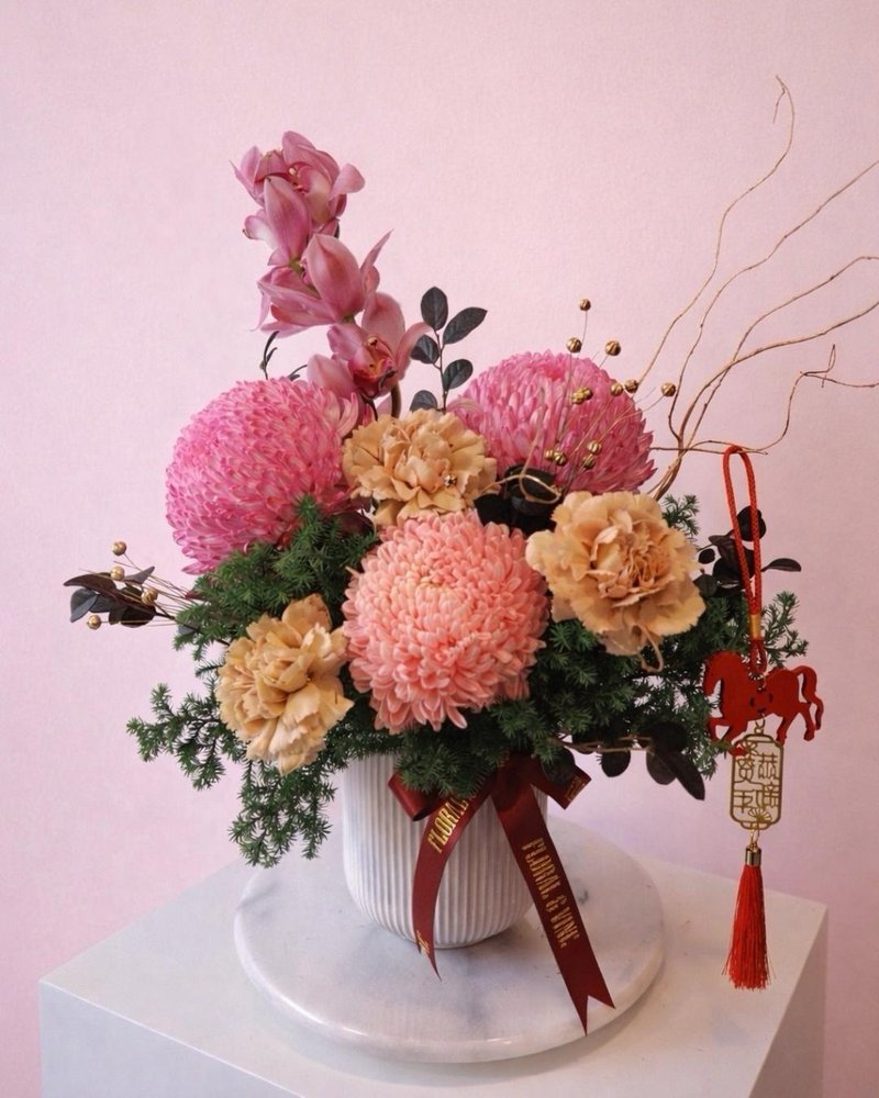 金灿美好爆好运 新春轻奢鲜花盆花 过年花 开幕送礼 - 干燥花/捧花 - 植物．花 