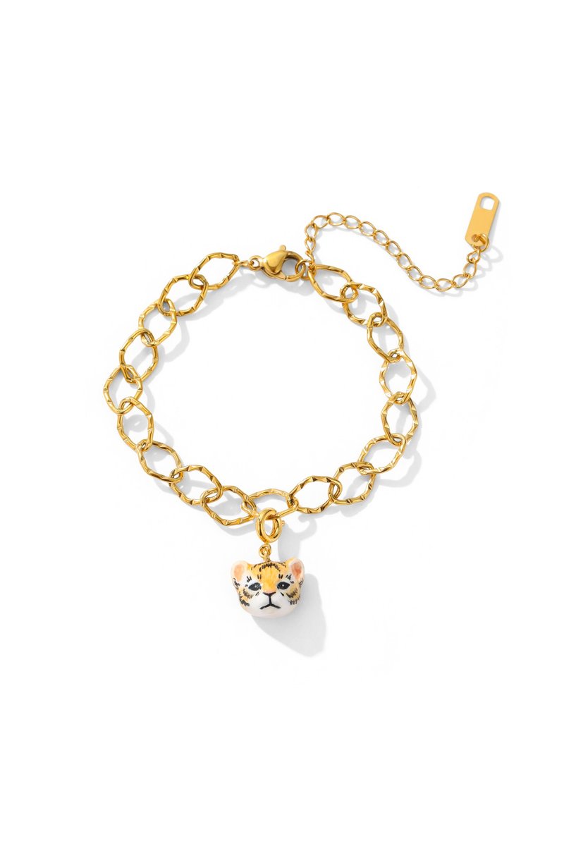 小老虎头吊饰~ Tiger  Bracelet - 手链/手环 - 珐琅 