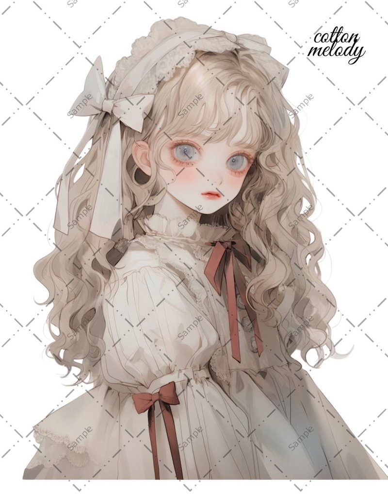 original sticker no.374 人物贴纸 原创贴纸 人物贴纸 女孩贴纸 原创人物贴纸 - 贴纸 - 纸 