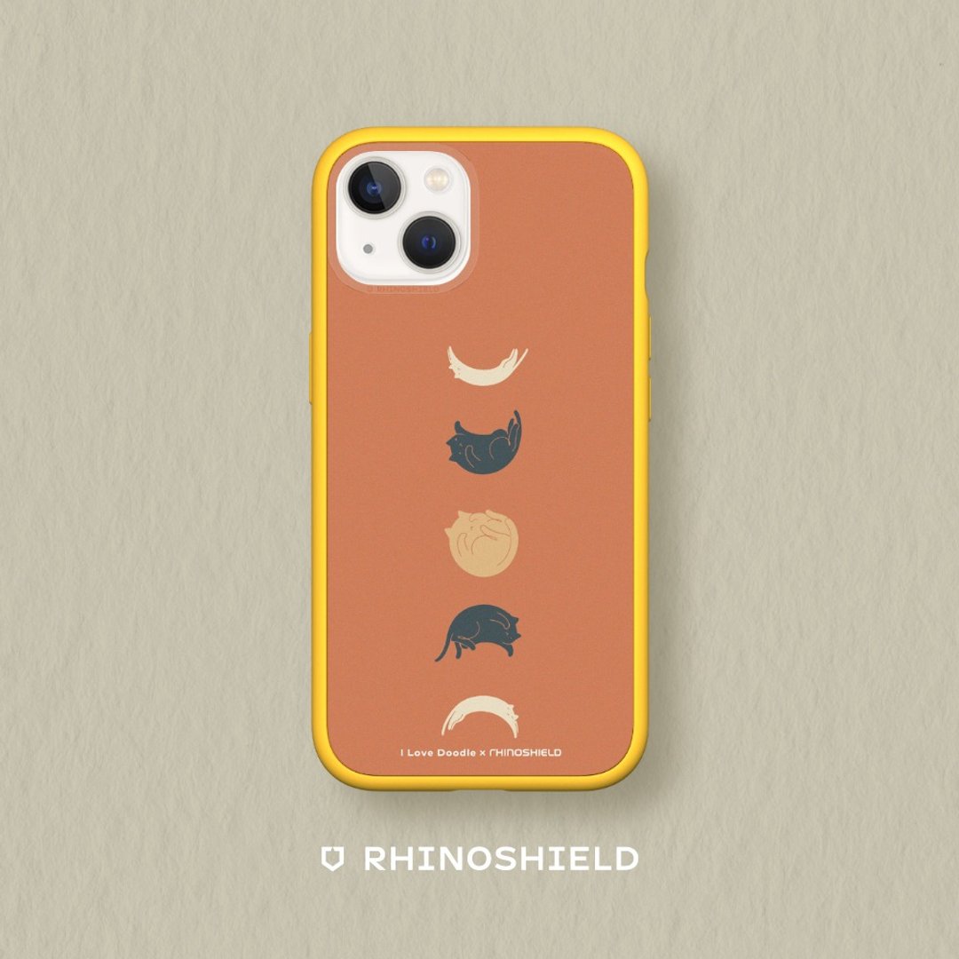 Mod NX 边框背盖手机壳∣ilovedoodle/猫咪月象 - 橘 for iPhone - 手机配件 - 塑料 多色