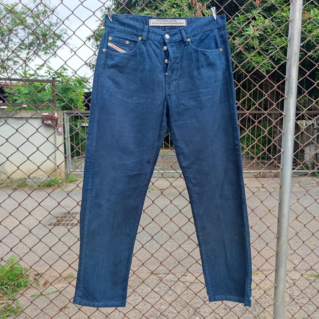 复古 Diesel Basic Jeans Cochise 意大利麂皮直筒棉裤 - 男士长裤 - 棉．麻 黑色
