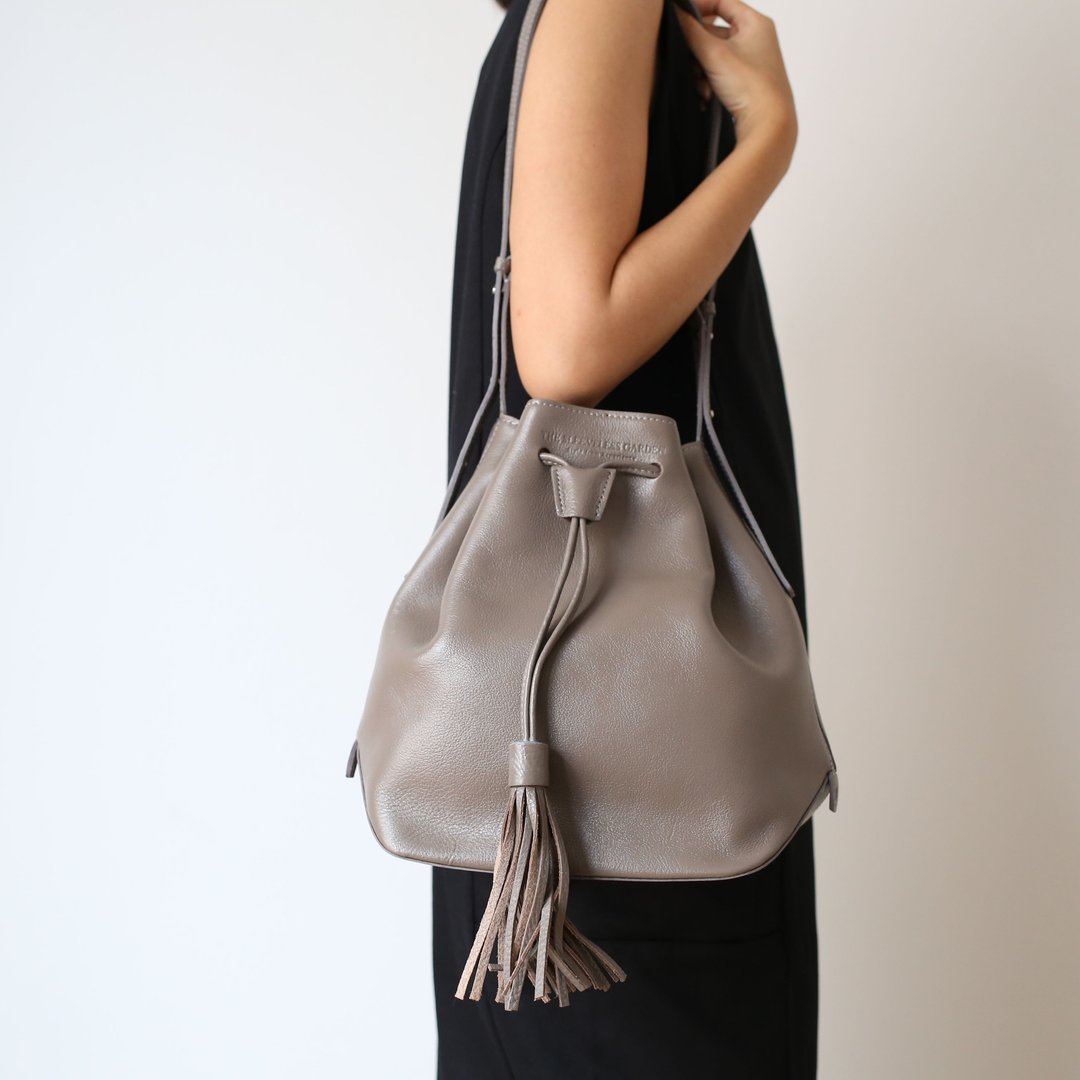 Leicester bucket bag /Grey - 侧背包/斜挎包 - 真皮 灰色