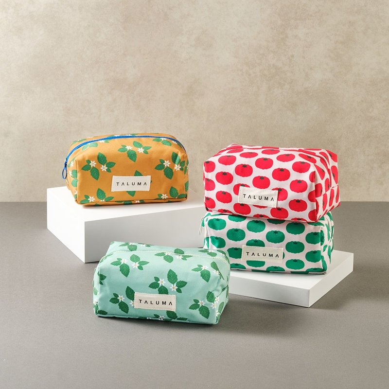 龙葵数位印花帆布化妆包 - 化妆包/杂物包 - 聚酯纤维 橘色