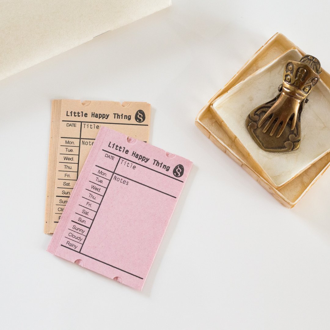 Happy log sheet / Design like a ticket - 笔记本/手帐 - 纸 