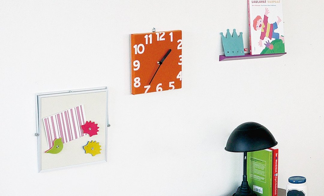 Felt Hair Lathe Torno Wall clock Torno Wall clock - 时钟/闹钟 - 聚酯纤维 红色
