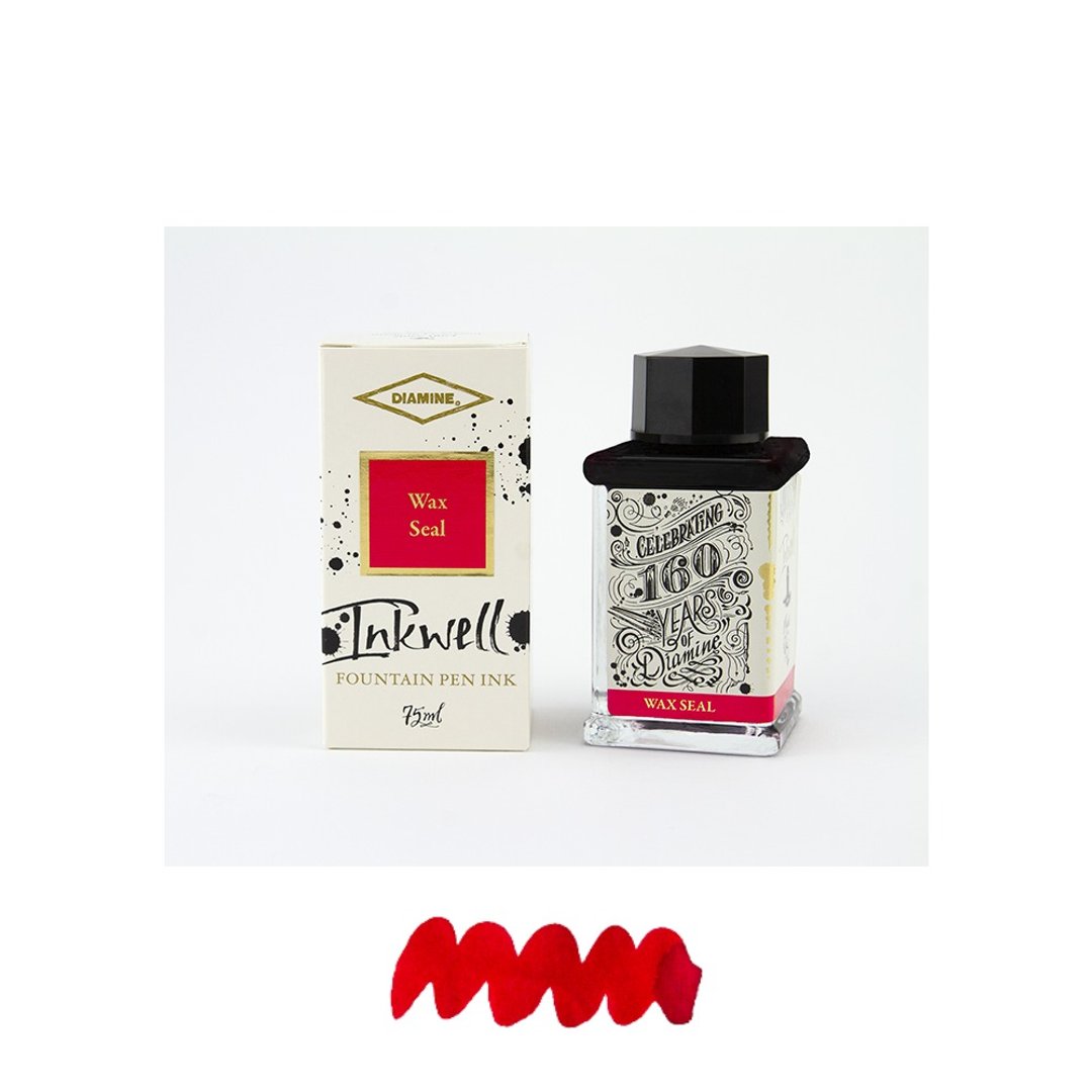 Diamine 160周年钢笔墨水 - 封蜡 (Wax Seal) - 75ml - 墨水 - 玻璃 红色