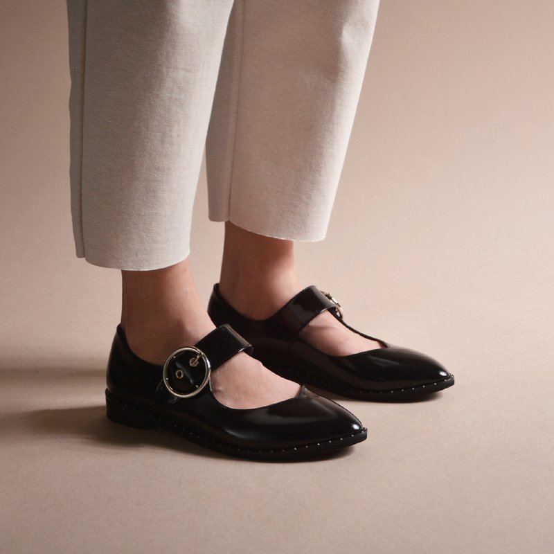 【sample sale】玛莉珍鞋 PT01黑-出清商品售出后只换货 - 玛莉珍鞋 - 真皮 