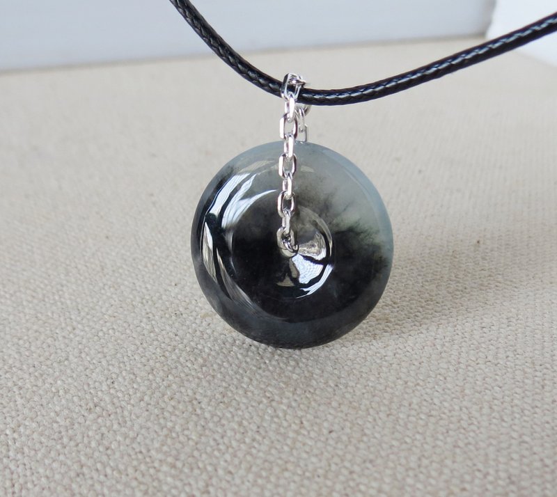 本命年【平安如意】冰乌鸡翡翠*TB04*【款式更改为图二款手链】 - 长链 - 宝石 黑色