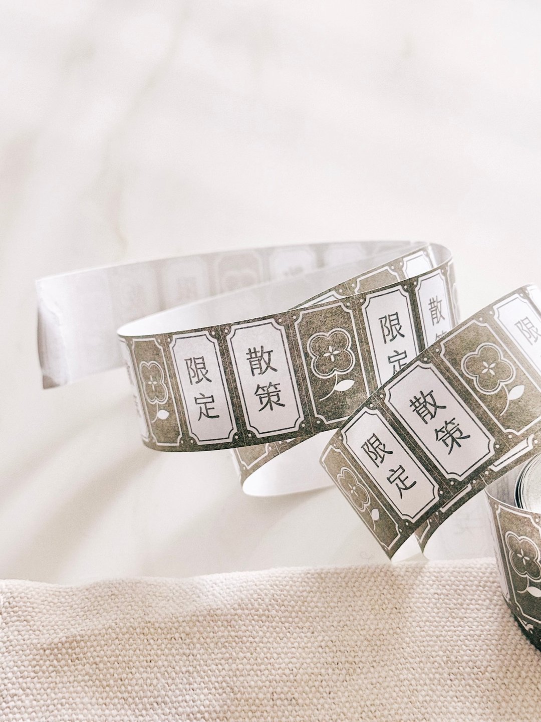 散策・花・限定 - 3 种类・标签贴纸卷・Sticker Roll - 贴纸 - 纸 