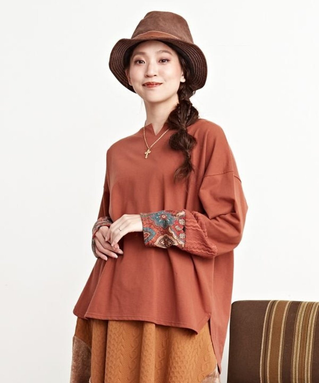 【热门预购】层次游牧森系复古图腾长袖上衣 (4色) CAS-4314 - 女装上衣 - 其他材质 